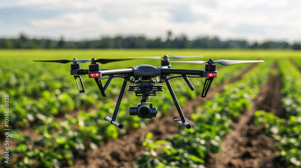 Poster explore how drone technology transforms agriculture by enhancing crop monitoring, improving data col