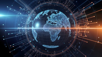 Fototapeta premium technology concept of earth