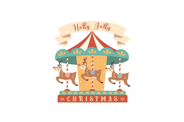 Holly Jolly, Hand Drawn Christmas Sublimation design