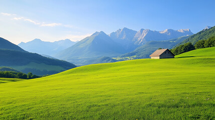 alpine meadow in the mountains