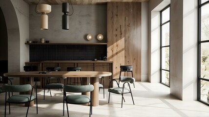 A beautiful kitchen table in a luxurious stylish design..