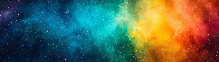 Vibrant cosmic abstract art showcasing an explosion of colors against a dark backdrop, perfect for backgrounds or creative projects.