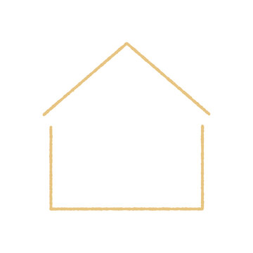 recommend clip art: 手書きのシンプルな家のシルエットの線アイコン -ホームや一軒家、不動産や木造住宅のイメージ素材