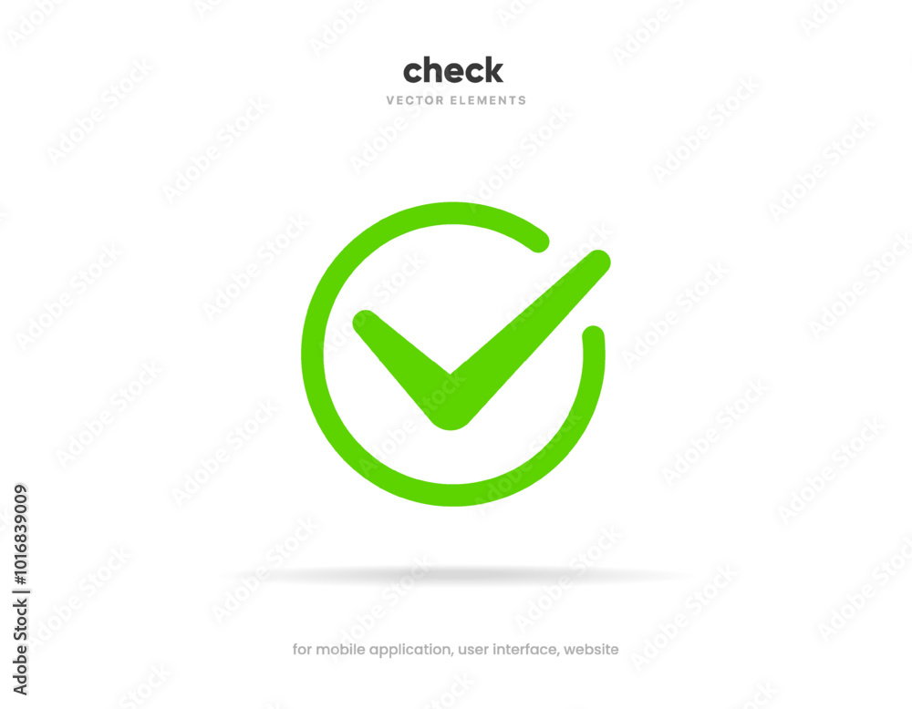 Poster yes or no icon. green tick symbol and red cross sign in circle. checkmark and check icon. approval. 