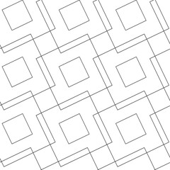 Abstract geometric pattern with crosses, stripes, lines. Seamless vector background. White and black ornament. Modern reticulated graphic design.