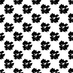 black and white seamless pattern nature leaf oak element floral ornament decoration vector illustration 