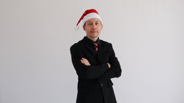 homem de neg&oacute;cios se preparando para promo&ccedil;&otilde;es de  natal 