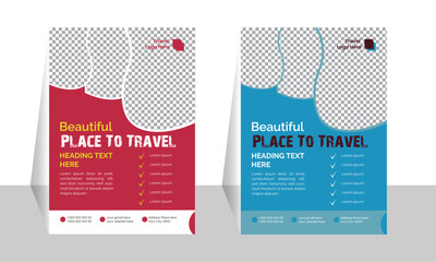 Travel Flyer design template vector elements,Flyer Design