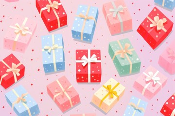 Christmas gift boxes pattern backgrounds christmas paper.