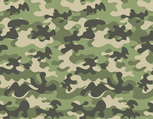 Fototapeta premium camouflage pattern seamless green background, stylish classic texture for print