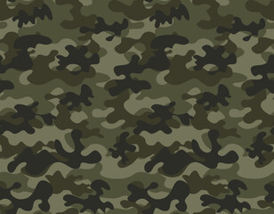 Fototapeta premium forest camouflage military khaki pattern, army seamless background for textiles