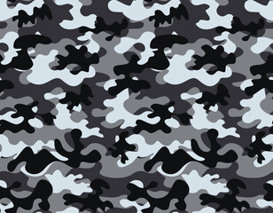 
vector gray camouflage pattern, seamless modern texture military background, gray white design