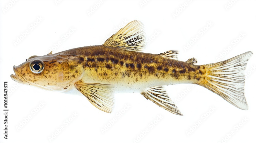 Poster high resolution close up features an otocinclus catfish highlighting its unique markings and structu