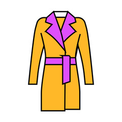 evening coat outerwear female line icon vector. evening coat outerwear female sign. isolated symbol illustration