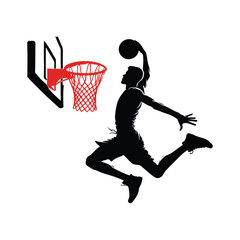  Basketball Player Dunking vector