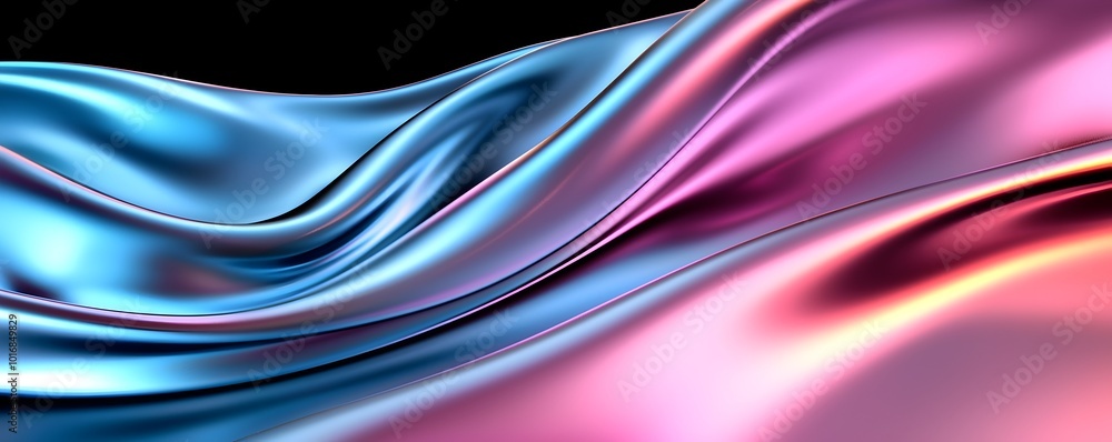 Aufkleber dynamic metallic background with flowing sparks and cool colors - sleek polished design for modern d
