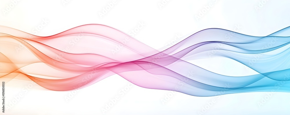 Poster dynamic flowing sparks in soft gradient colors - abstract waves creating a mesmerizing visual experi