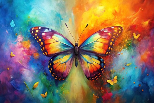 abstract painting of a butterfly