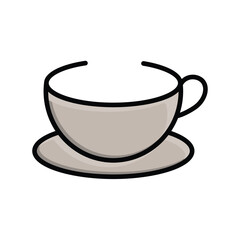 cup logo. coffee and tea icons. flat design style. products, objects, brands, industries, symbols. vector design template