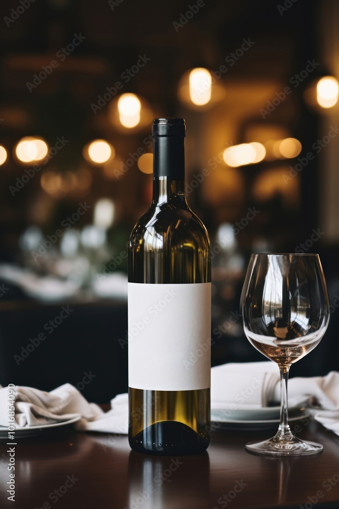 Canvas Prints Bottle wine restaurant drink.