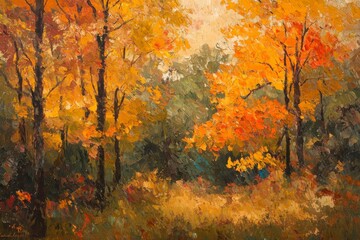 Fototapeta premium Abstract oil painting illustration background created with Generative AI