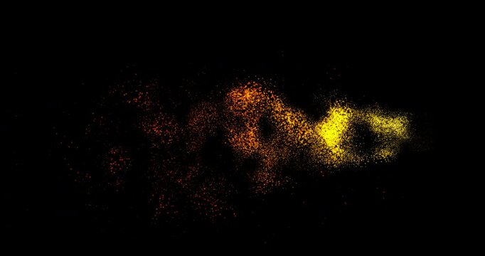 Paricle logo reveral animation with Gold particle effect alpha ready