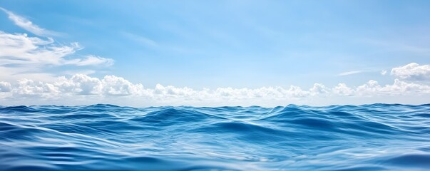 Endless Open Sea Horizon - Embrace Freedom and Explore Natures Infinite Possibilities with Smooth Waves and Tranquil Skies