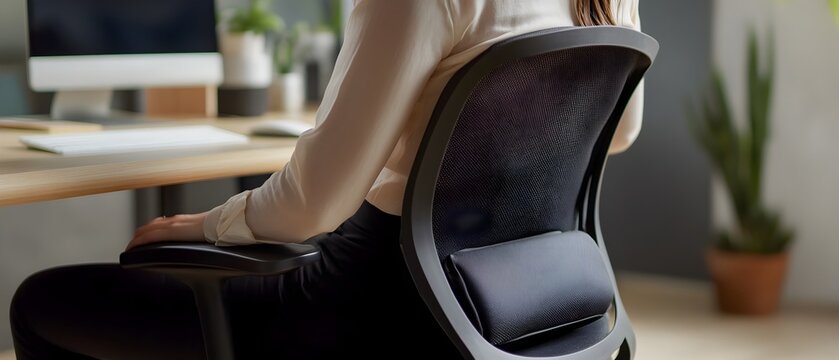 Ergonomic Lumbar Support Cushion for Comfortable Office Seating