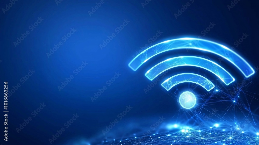 Poster high-speed internet revolution - seamless wireless communication and global connectivity through adv