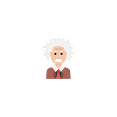 Professor scientist icon isolated on white background