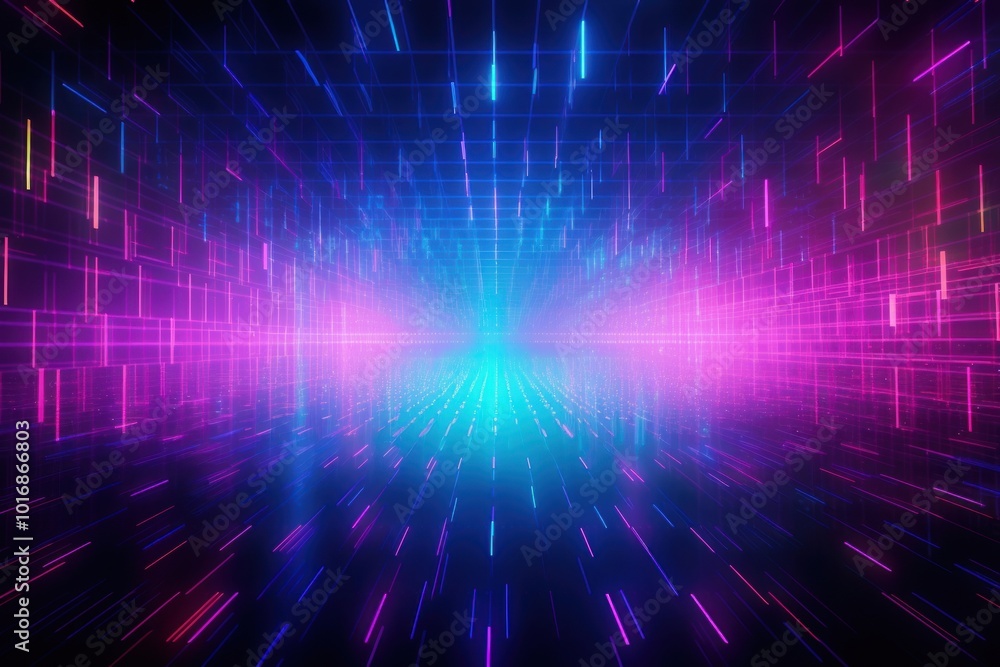 Poster retrowave hacker binary code backgrounds abstract purple.