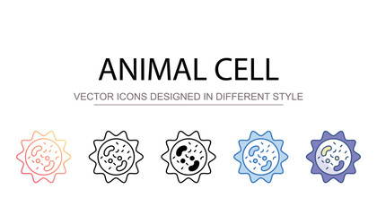 Animal Cell icon design with white background stock illustration