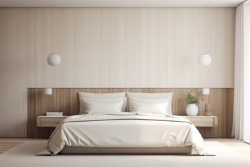 An empty bedroom furniture pillow lamp.