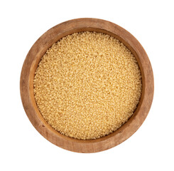dry couscous isolated on white