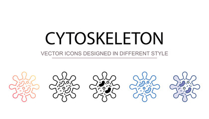 Cytoskeleton icon design with white background stock illustration