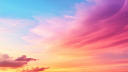 Fototapeta premium Soft Sunset Sky Gradient Background natural gradient from light orange to soft pink, mimicking the colors of a sunset, shot in natural light to add warmth and subtle depth. 