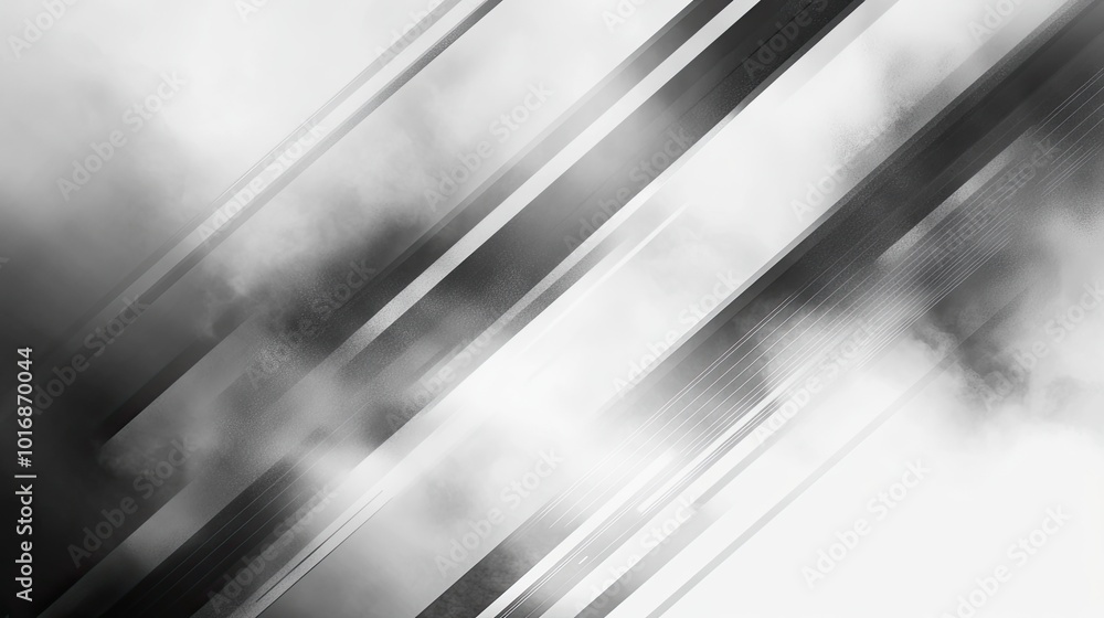 Poster minimalist background with diagonal lines and subtle geometric patterns in grayscale, adding depth a