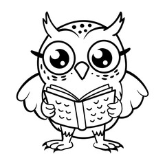 A drawing style icon of wisdom bird 