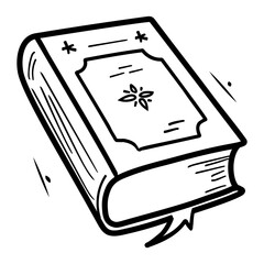 Beach reading icon in drawing style 