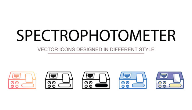 Spectrophotometer icon design with white background stock illustration