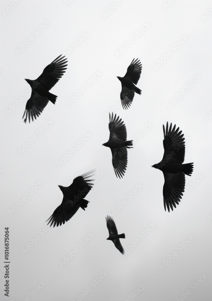 Canvas Prints A lot of birds in the sky animal motion flying.