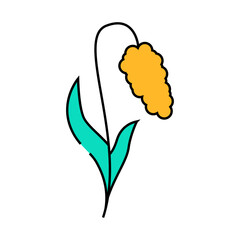 millet plant food line icon vector. millet plant food sign. isolated symbol illustration