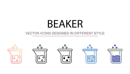 Beaker icon design with white background stock illustration