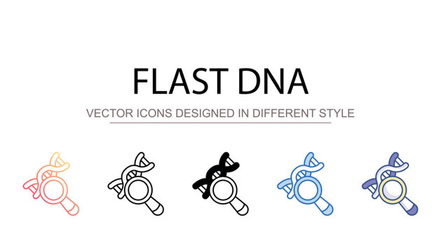 Flast Dna icon design with white background stock illustration