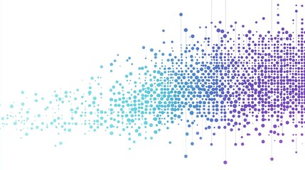 Abstract Gradient Pattern of Blue and Purple Circles