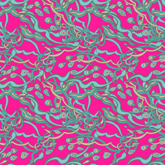 Fototapeta premium Decorative pattern with curls