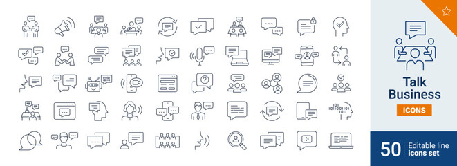 Talk icons Pixel perfect. Group, man, computer, ...	
