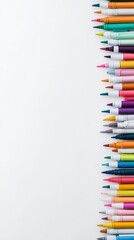 Fototapeta premium Colorful Markers on a White Background.