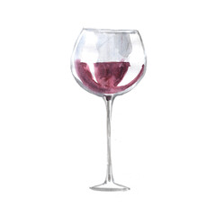 Watercolor Wine Glass
