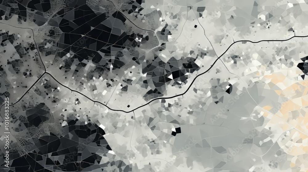 Poster elegant grid map design featuring delicate lines on a neutral background for a sophisticated look